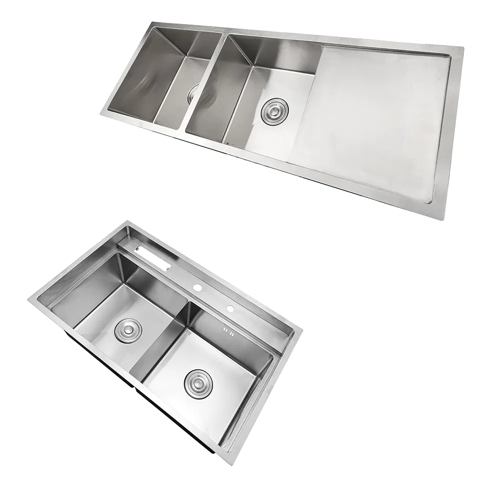Best Farmhouse Kitchen Workstation Undermount Stainless Steel OEM Size Double Bowl Sink