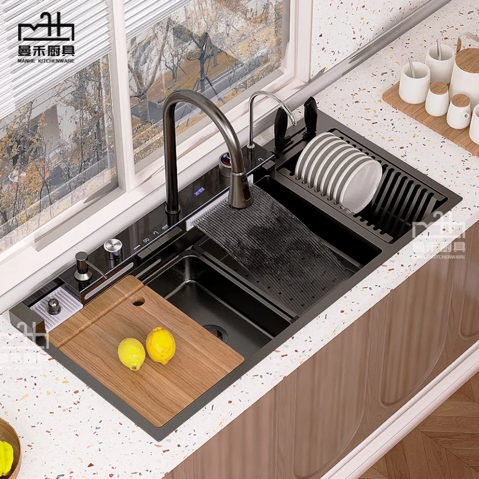 Smart Multifunctional Waterfall Sink