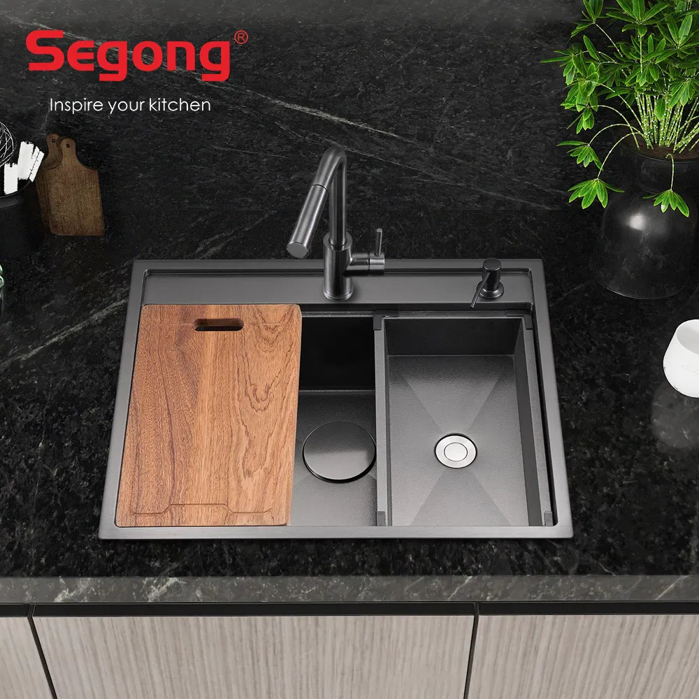 Drop-in Kitchen Sink 304 Stainless Steel Topmount Handmade Kitchen Sink Single Bowl Workstation Sink