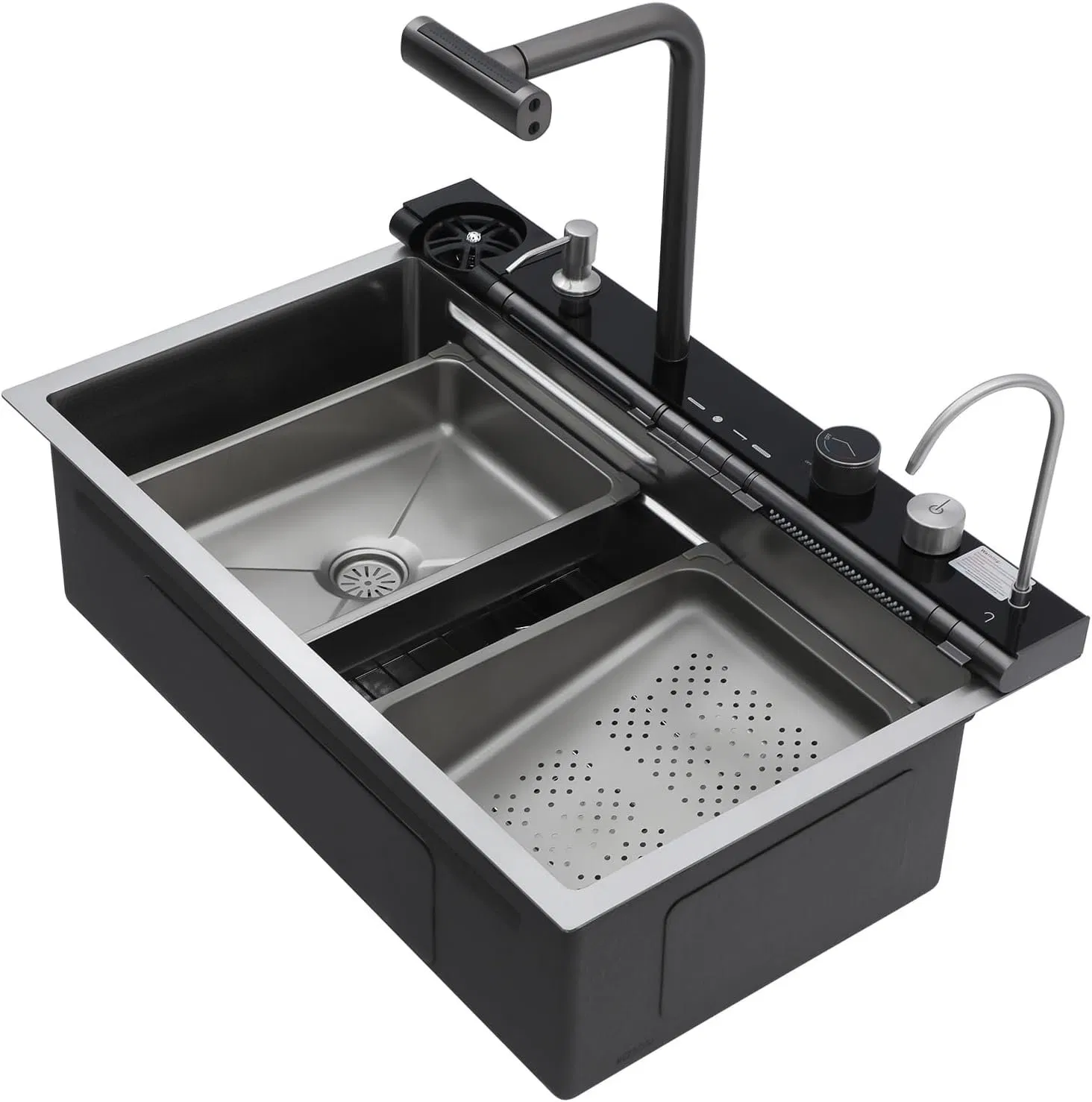 Made in China - Multifunctional Stainless Steel Single-Bowl Waterfall Integrated Kitchen Sink