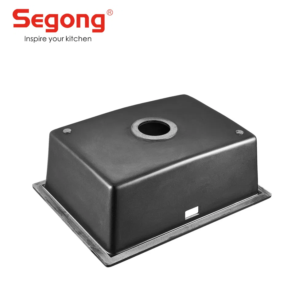 Anti-Scratch Modern Rectangular Undermount Quartz Composite Granite Kitchen Sink