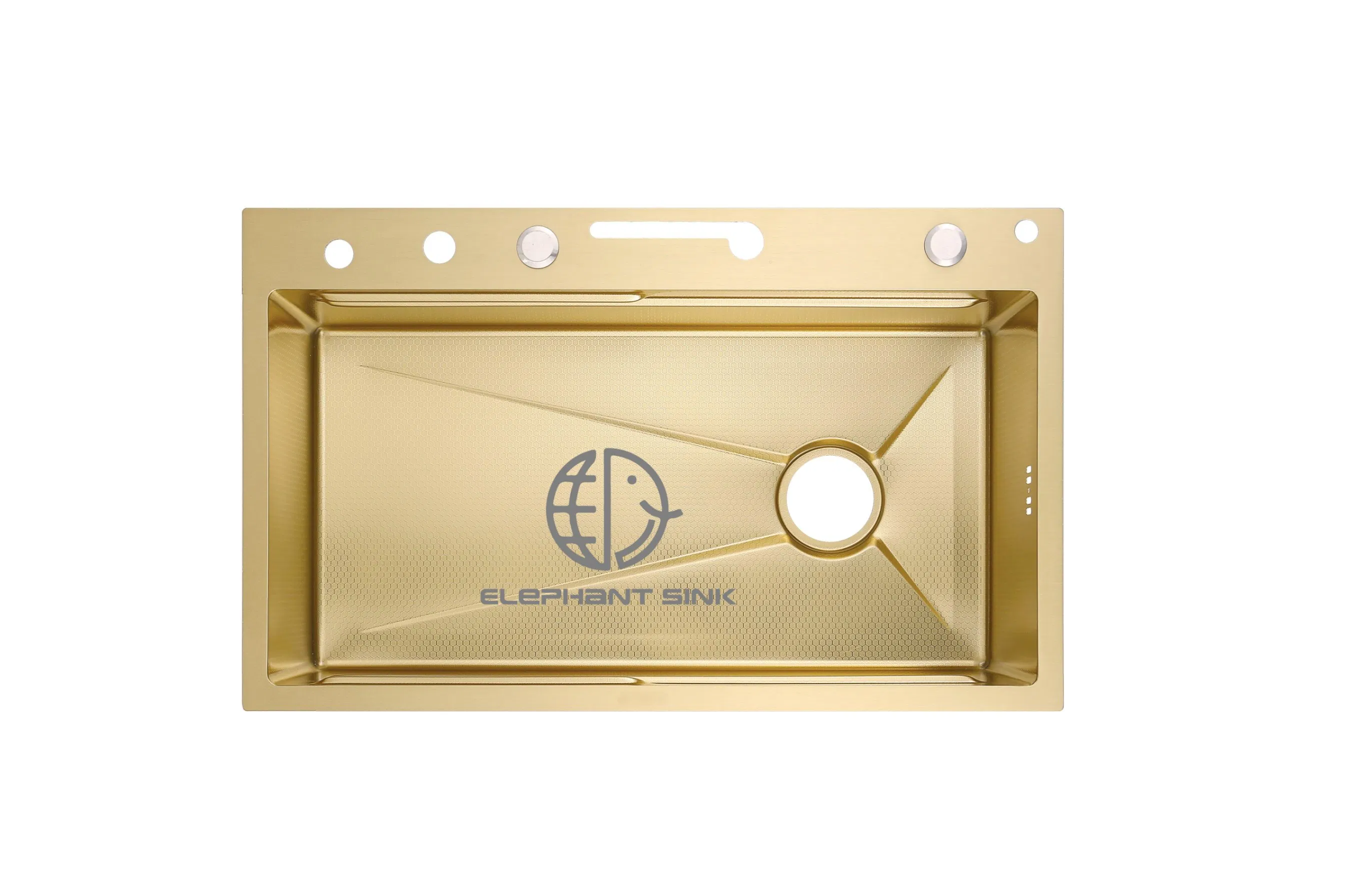 Premium Gold Stainless Steel Kitchen Sink with Digital Display