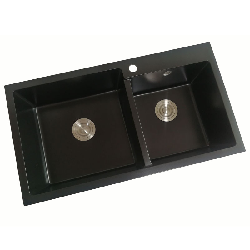 China Wholesale Quartz Stone Kitchen Sink Outdoor Farm Deep Double Bowl Wash Basin Apron Front Farmhouse Sink