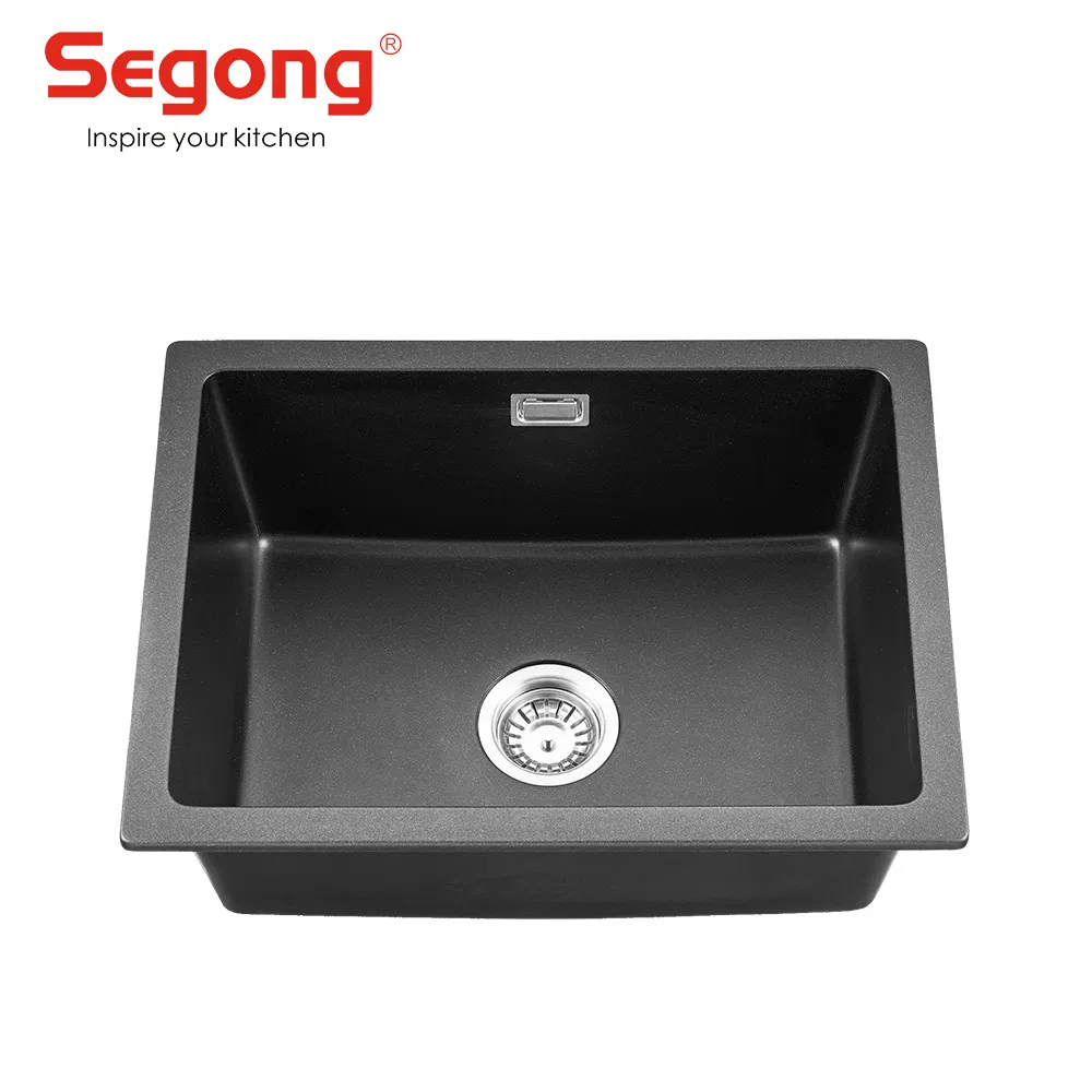 Anti-Scratch Modern Rectangular Undermount Quartz Composite Granite Kitchen Sink