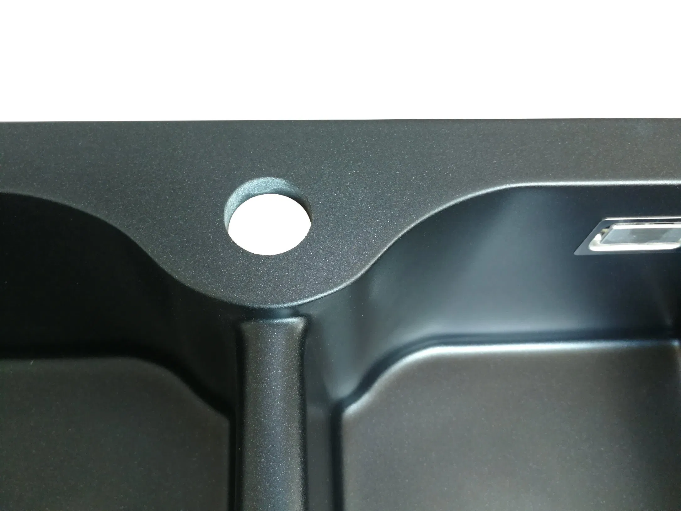 Modern Rectangular Drainage Plate Composite Granite Kitchen Quartz Sink