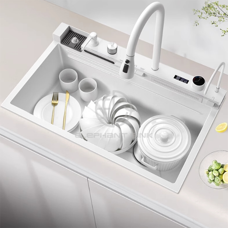 White Whale Multifunctional Stainless Steel Kitchen Sink Workstation with Cutting Board