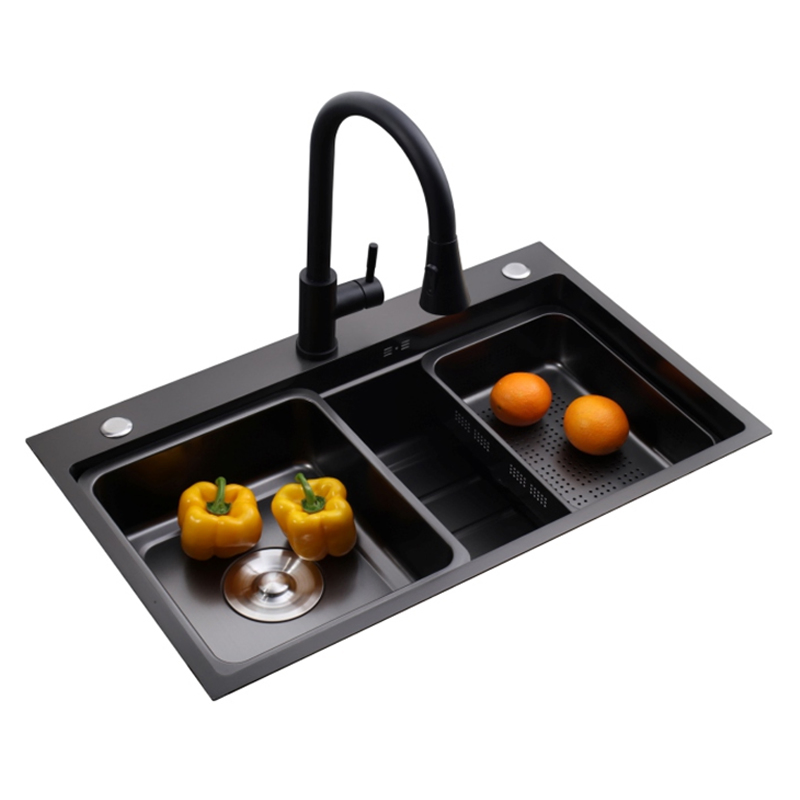 New Kitchen Sink Nano Silver Stainless Steel with Cutting Board Dishwashing Sink