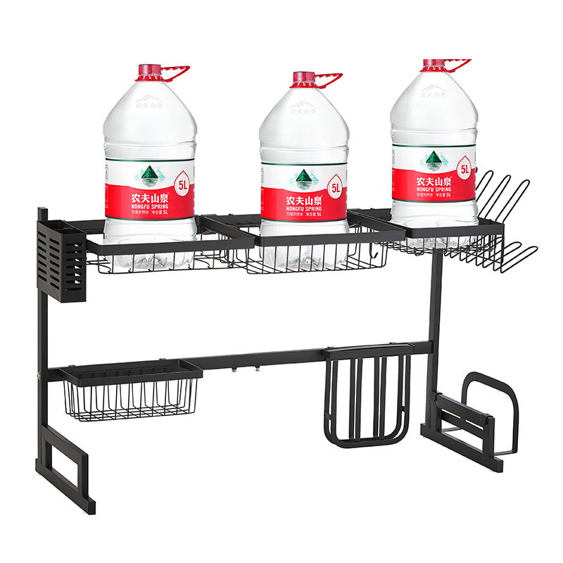 Retractable Adjustable Size: 65-85cm Stretchable Sink Drainage Rack, Perfectly Fits Most Kitchen Sinks/Countertops, Free to Adjust for Different Space Needs.