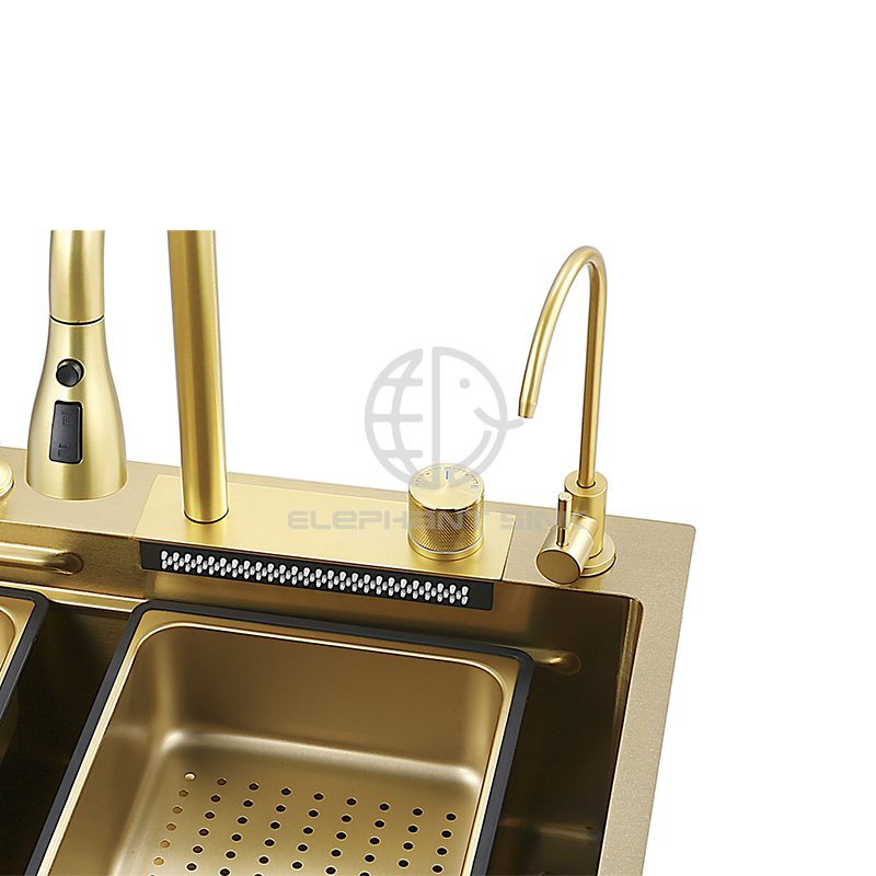 Multifunctional Easy Install Premium Custom Kitchen Single Bowl Brushed Stainless Steel Sink