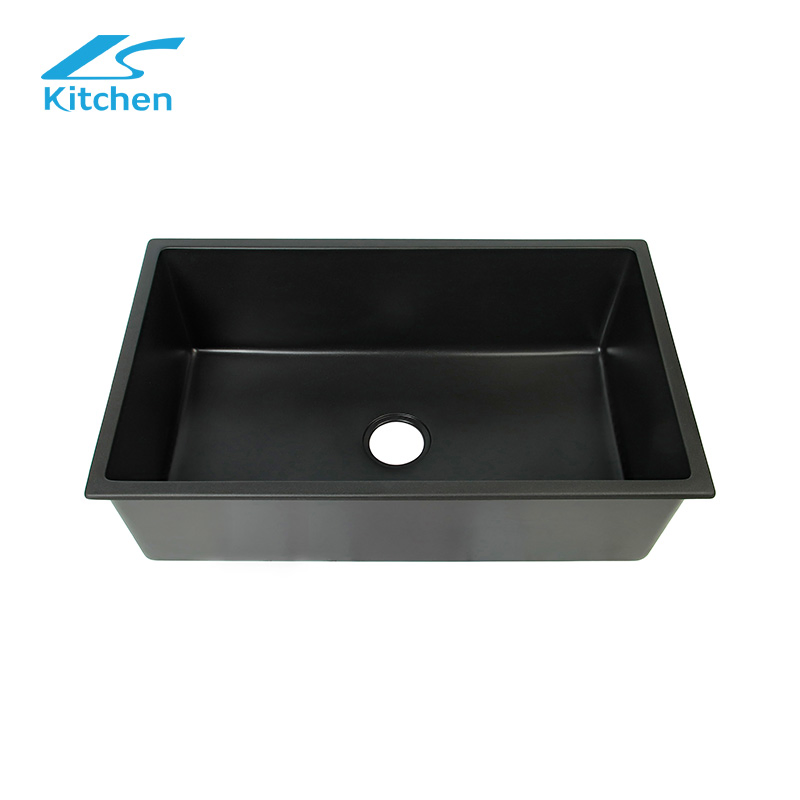 Modern Multifunctional Quartz Stone Black Granite Composite Kitchen and Bathroom Sink