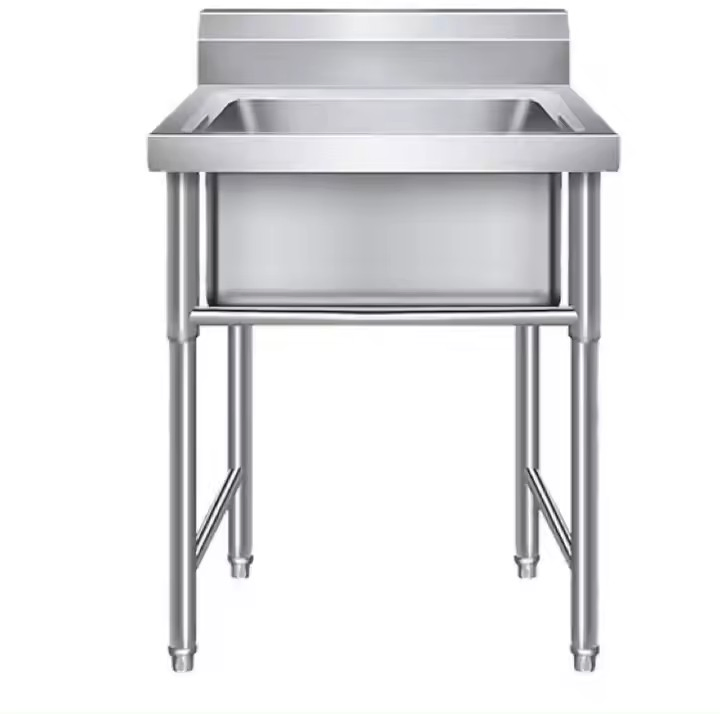 Factory Directly Supply Oman Corner Mount Kitchen Sink with Drain Board