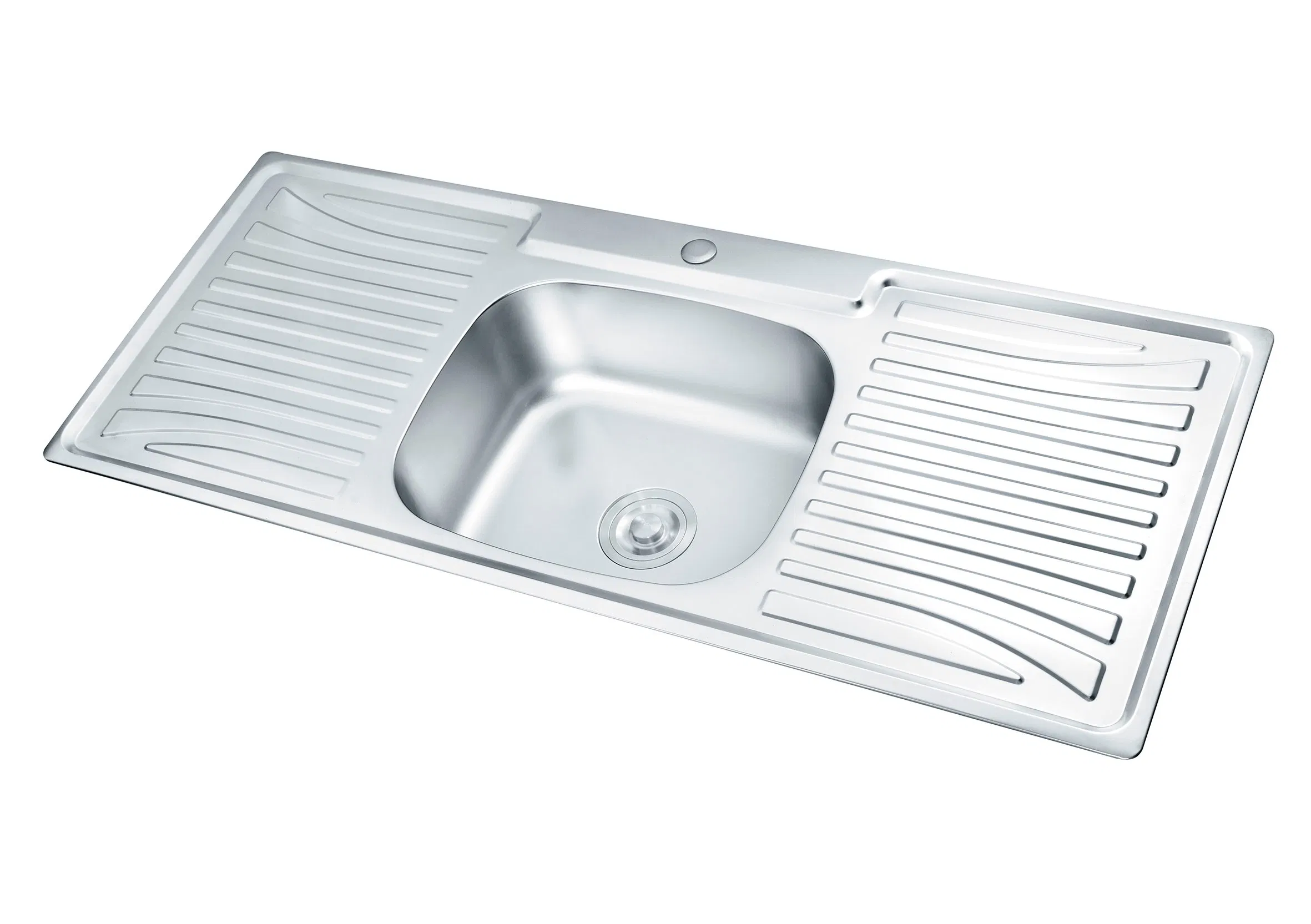 Outdoor Sink Double Bowl Cutting Board Site on Cabinet Stainless Steel Sink