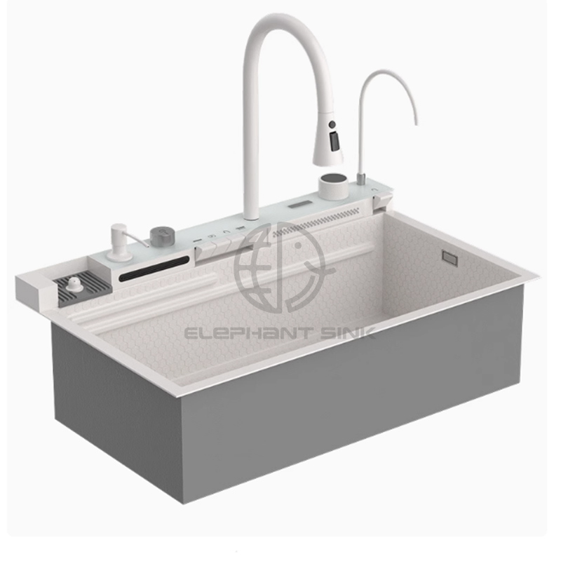 White Whale Multifunctional Stainless Steel Kitchen Sink Workstation with Cutting Board