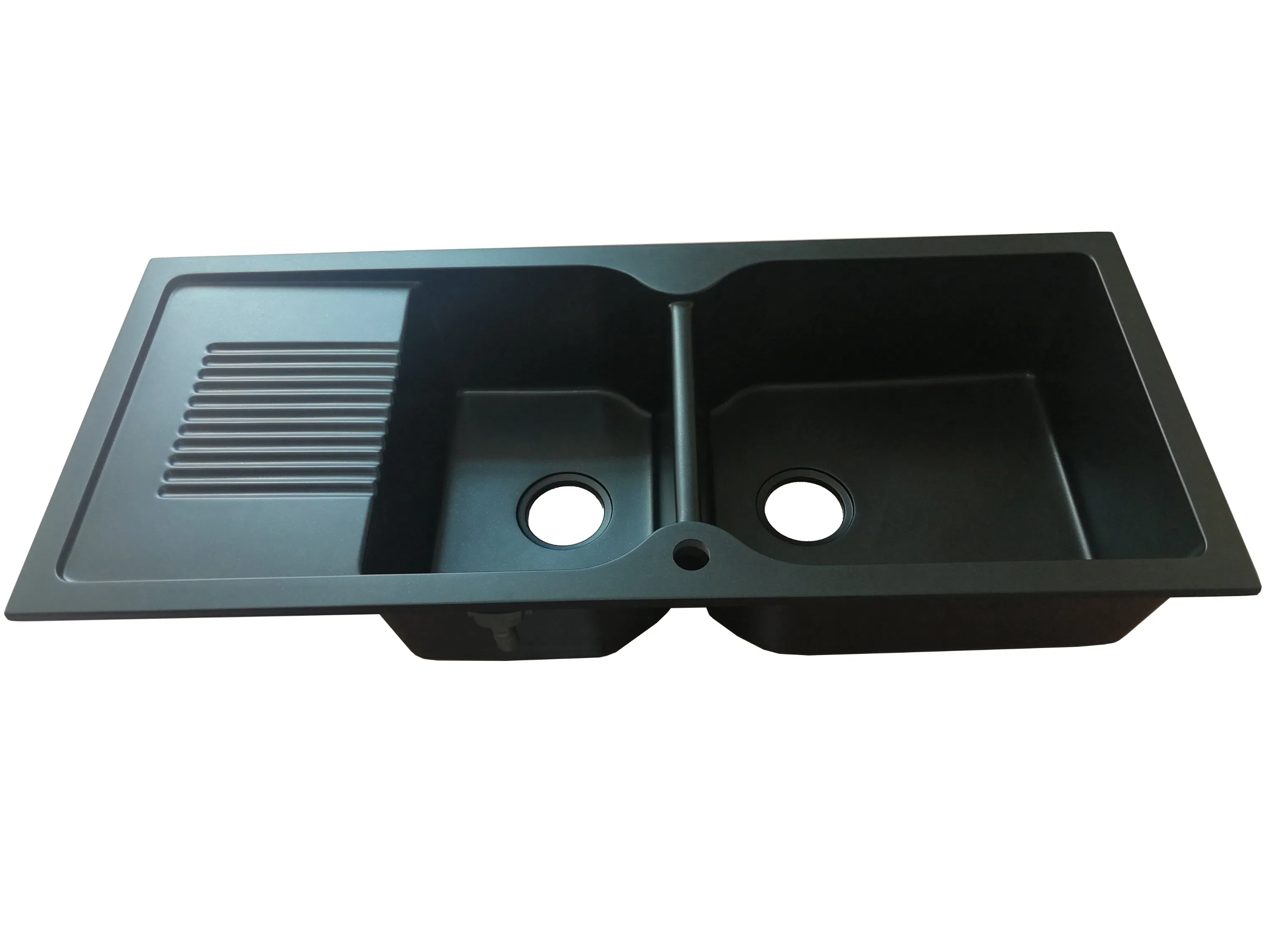 Modern Rectangular Drainage Plate Composite Granite Kitchen Quartz Sink