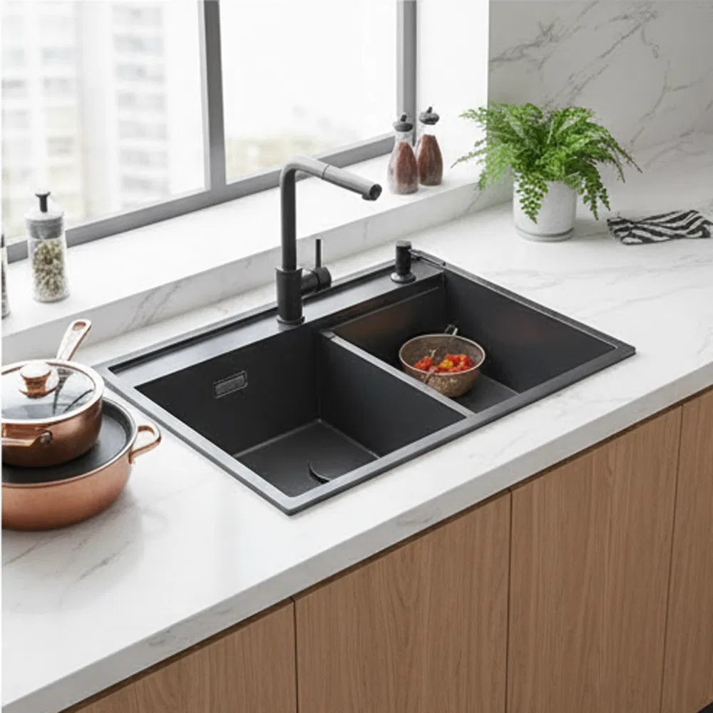 Drop-in Kitchen Sink 304 Stainless Steel Topmount Handmade Kitchen Sink Single Bowl Workstation Sink