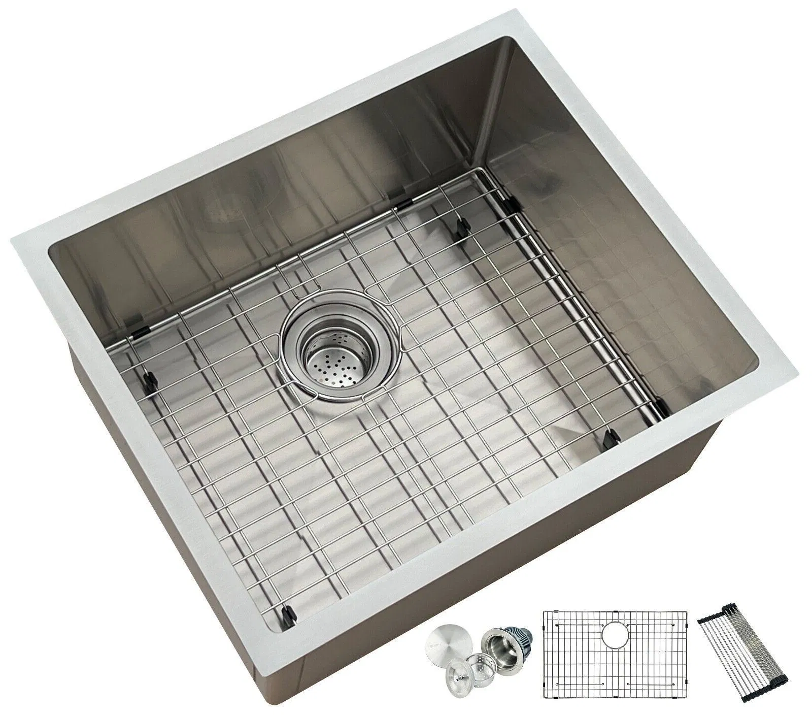 Black Stainless Steel Drop in Sink 27 Inch Above Counter Kitchen Sink Topmount Sink