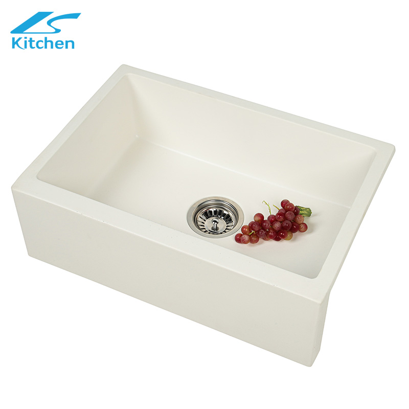 Factory Wholesale Composite Granite Kitchen Sink White Bathroom Fregadero De La Cocina