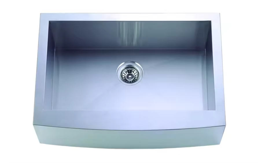 Farmhouse Farm Style Country Single Bowl Stainless Steel Handmade Kitchen Front Apron Sink