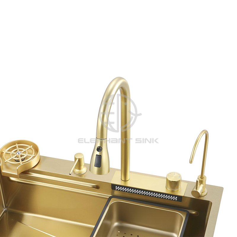 Multifunctional Easy Install Premium Custom Kitchen Single Bowl Brushed Stainless Steel Sink