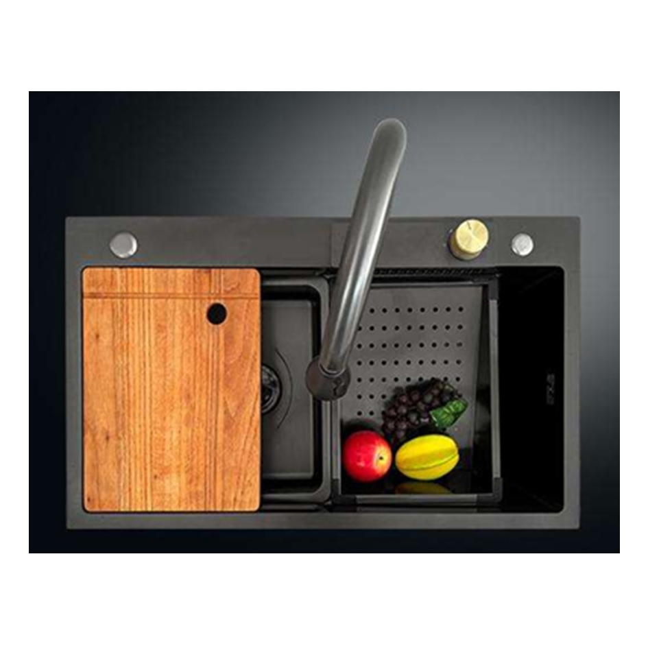 Modern Kitchen Wholesale Corner Shape Rose Gold 304 316 Stainless Steel Sink