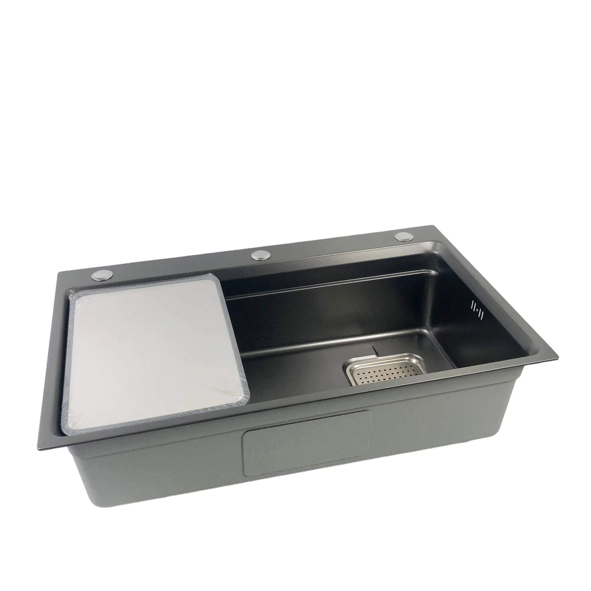 Wholesale Multifunctional Single Bowl Stainless Steel Handmade Kitchen Sink with Cutting Board