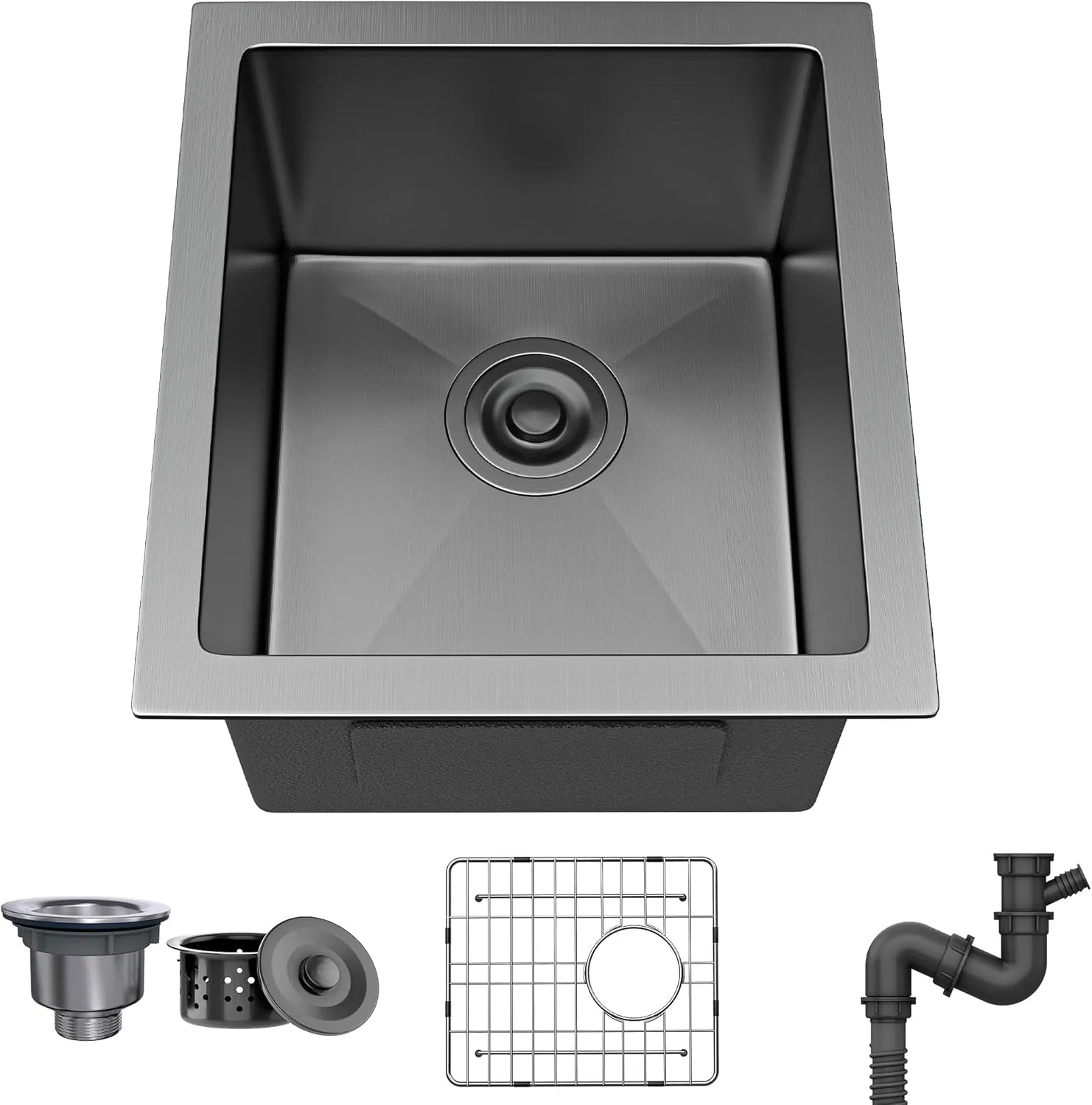 Hot Sale Kitchenware Polished Stainless Steel 304 Kitchen Sink Single Bowl Kitchen Square Corner Sink