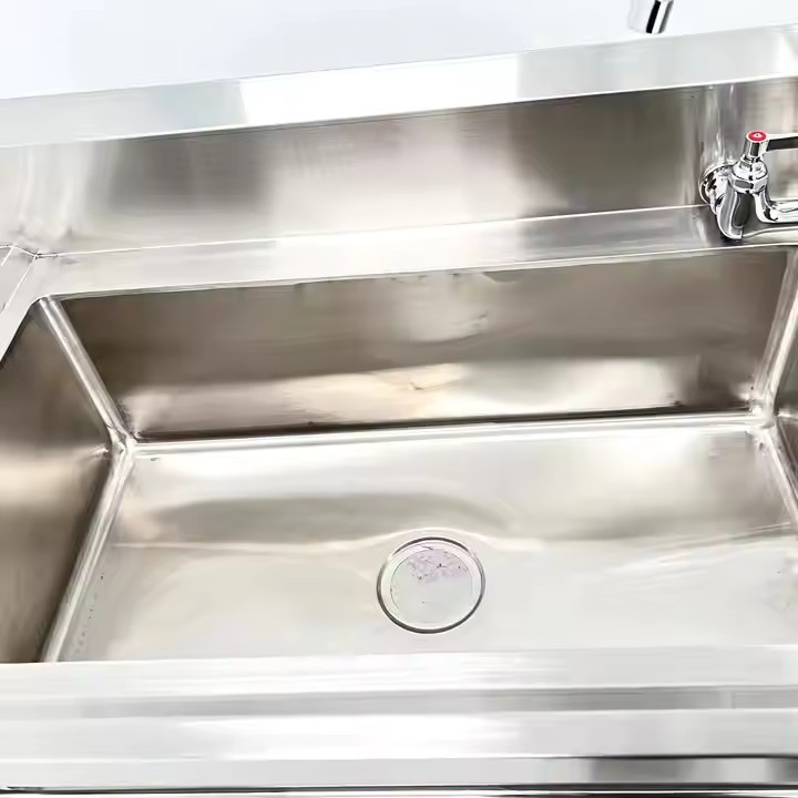 Factory Directly Supply Oman Corner Mount Kitchen Sink with Drain Board