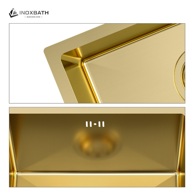 Premium Stainless Steel 304/316 Under Mount Kitchen Sink Handmade Customized Size 650X440X205mm