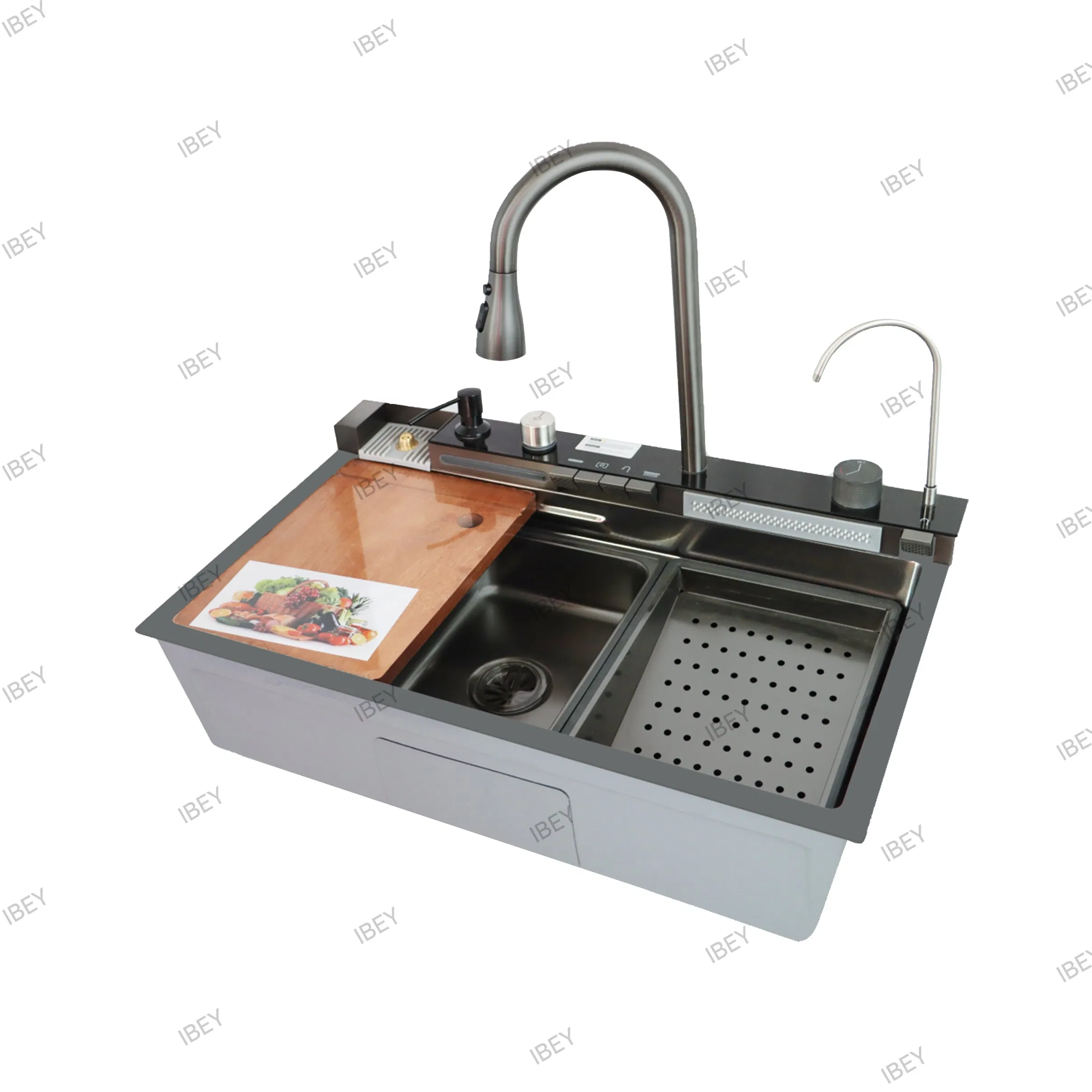 304 Stainless Steel Sink with Cutting Board and Faucet