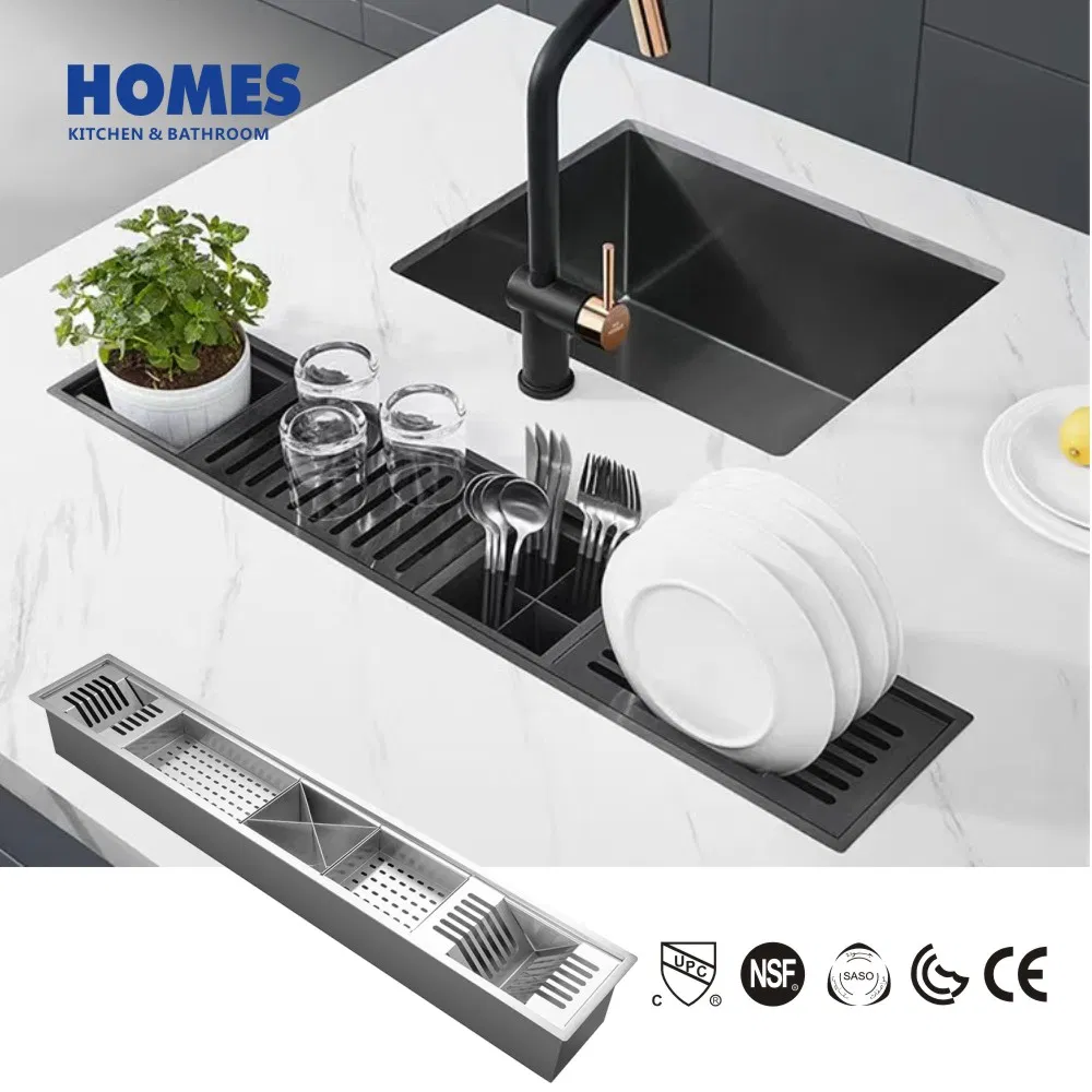 Drop in Topmount Modern Luxury Design Smart Stainless Steel Kitchen Sink Luckyhorse 16 Gauge Workstation Channel C120 Kitchen Sink