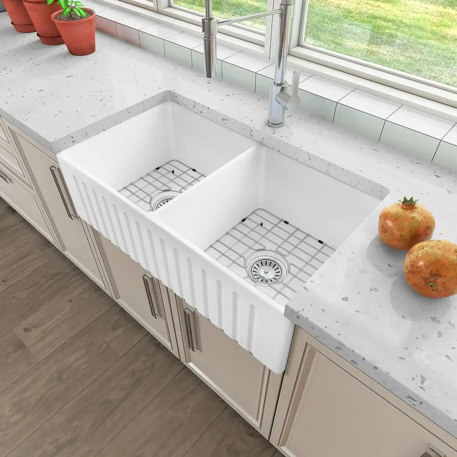 Modern Design Farm House Sink Apron Front Ceramic Farmhouse Kitchen Sink