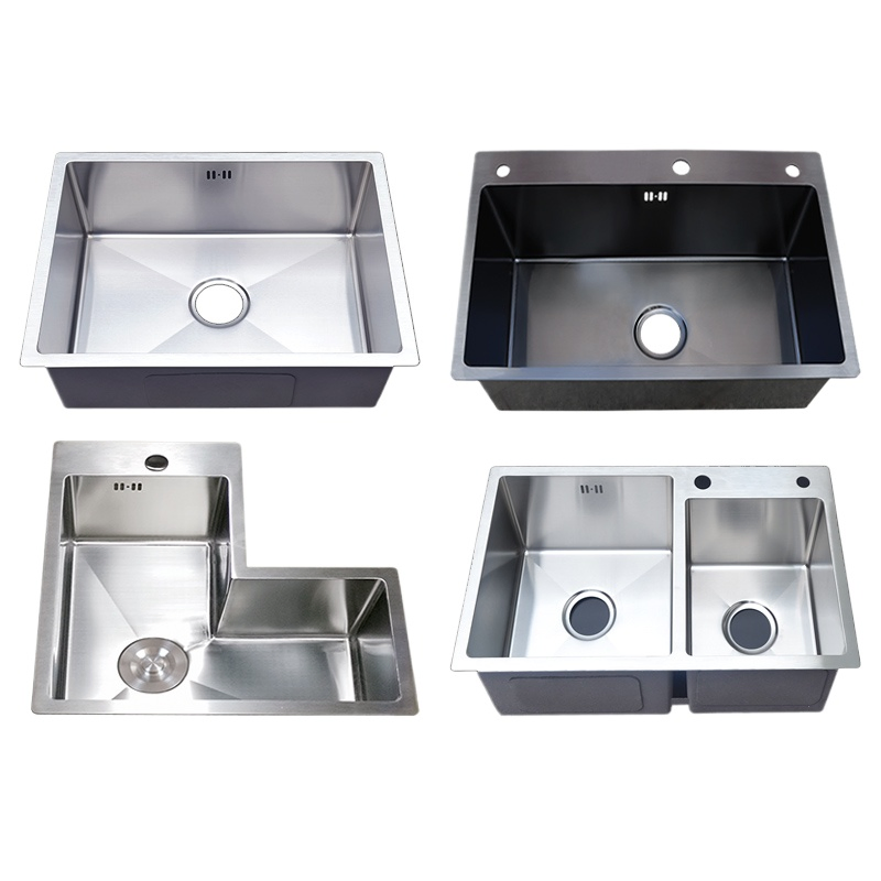 Sink Customized Customized Special-Shaped Kitchen Sink 304 Stainless Steel Handmade Corner Dishwashing