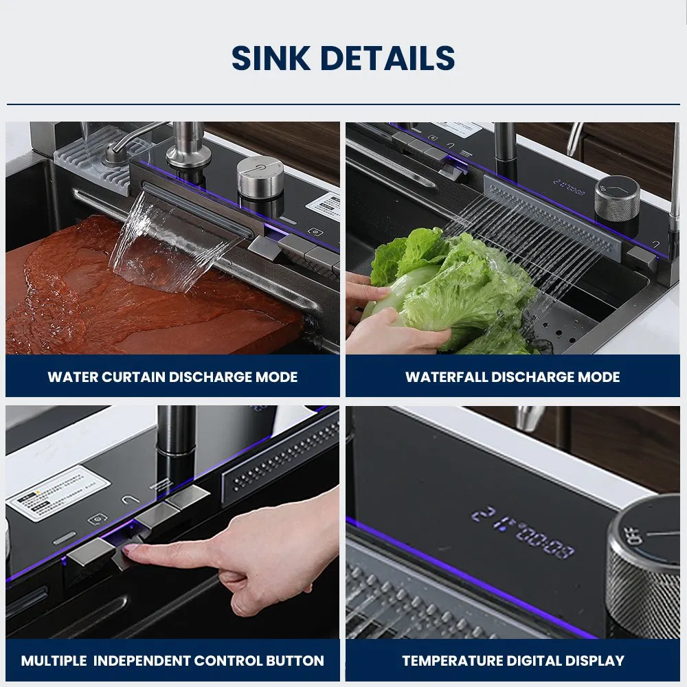 Smart Multifunctional Waterfall Sink