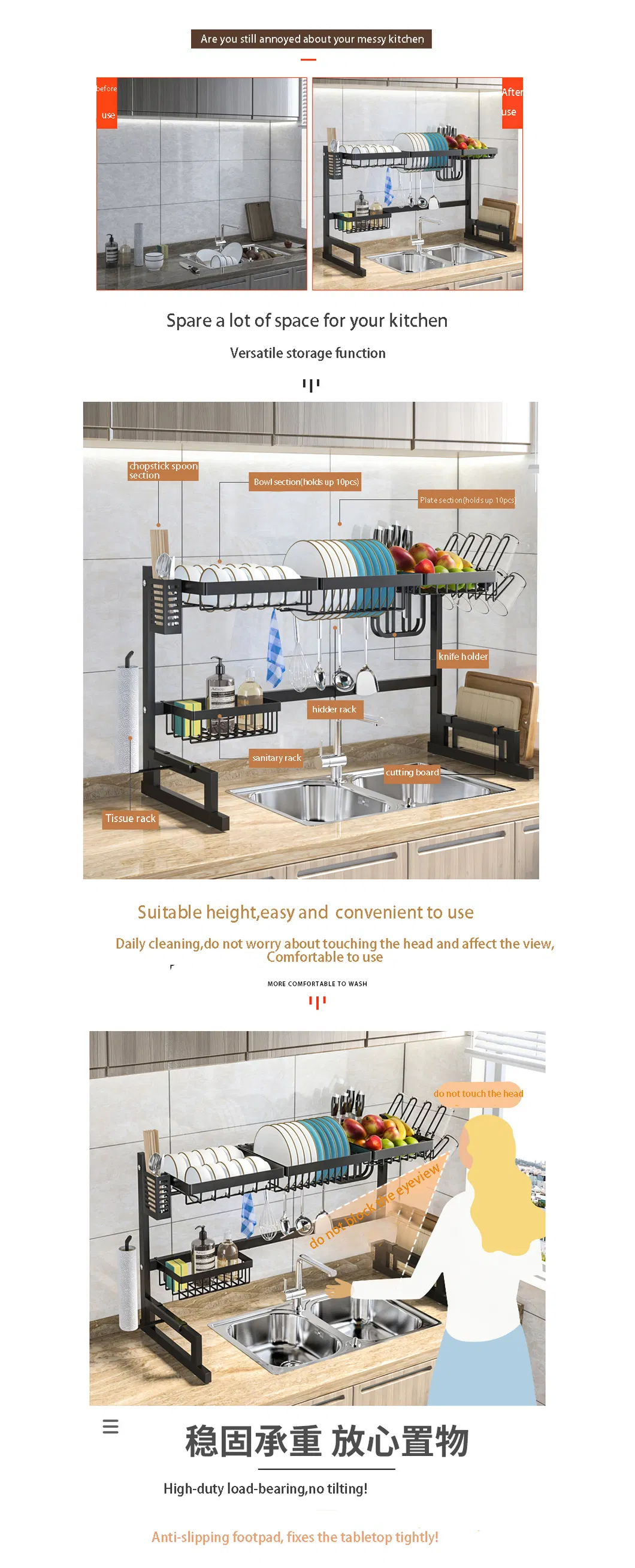 Kitchen Sink Storage Organizer