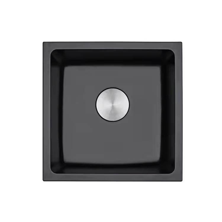 Small Granite Composite Black Kitchen Sink Quartz Undermount &amp; Top Mount Drop in Laundry Utility Square Sink