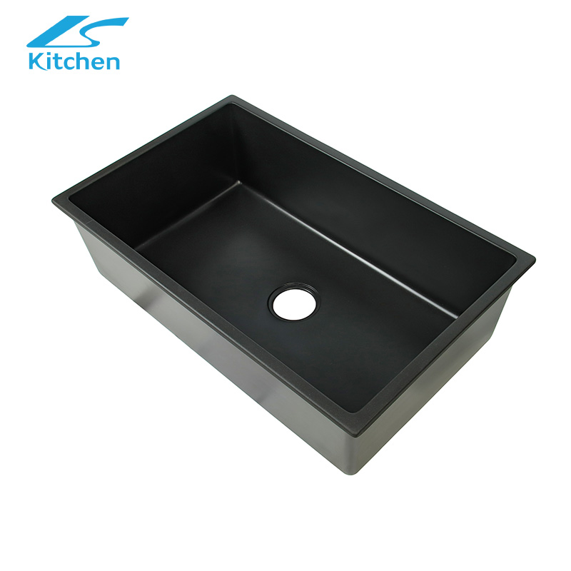 Modern Multifunctional Quartz Stone Black Granite Composite Kitchen and Bathroom Sink