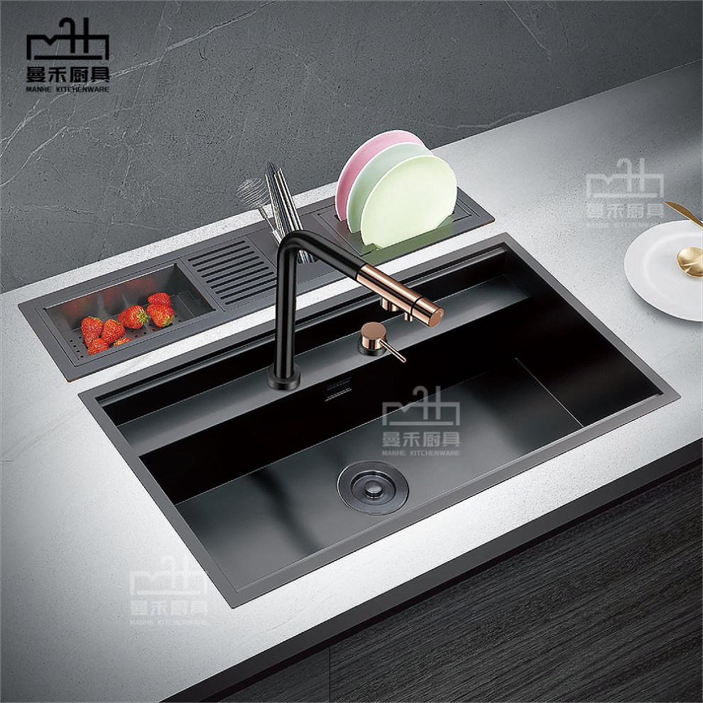 High-Grade Special Bar Multifunctional Stainless Steel Sink Combination with Multi-Purpose Storage and Draining Racks