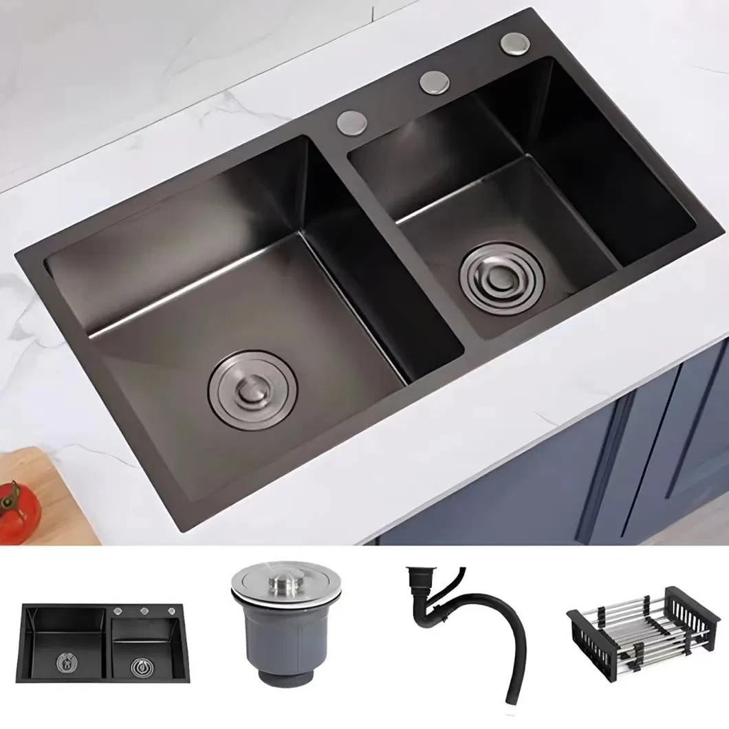 Hand Made Corner Kitchen Sinks Stainless Steel 304