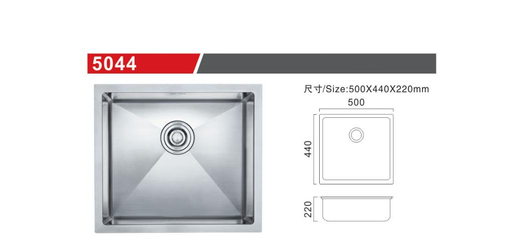 Overmount Drop in Stainless Steel Single Bowl Gauge Topmount Handmade Kitchen Sink