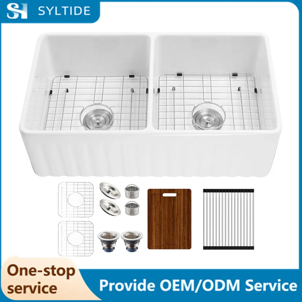 Modern Design Farm House Sink Apron Front Ceramic Farmhouse Kitchen Sink