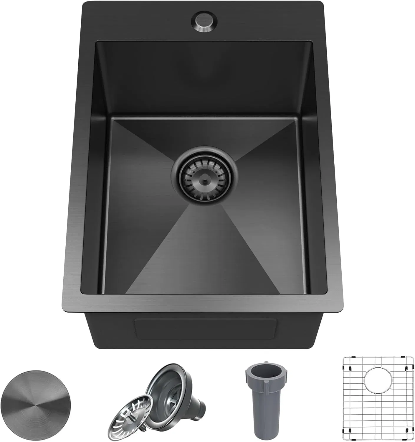 Hot Sale Kitchenware Polished Stainless Steel 304 Kitchen Sink Single Bowl Kitchen Square Corner Sink