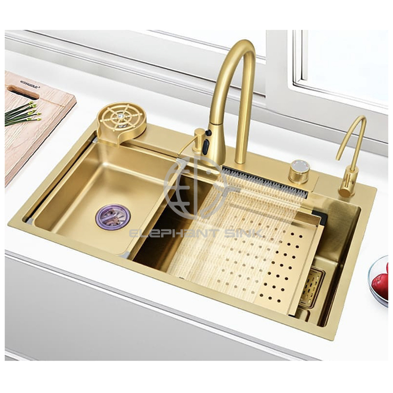 Multifunctional and Easy to Install Kitchen Single Bowl Stainless Steel Handmade Sink