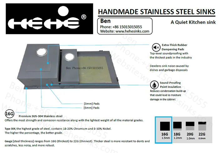 Handmade Drain Board Kitchen Sink