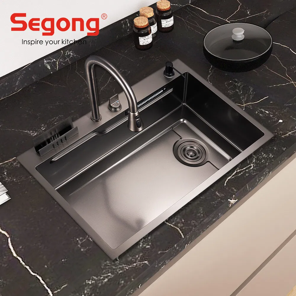 High Quality Topmount Multifunctional Bowl SUS304 Stainless Steel Kitchen Sink