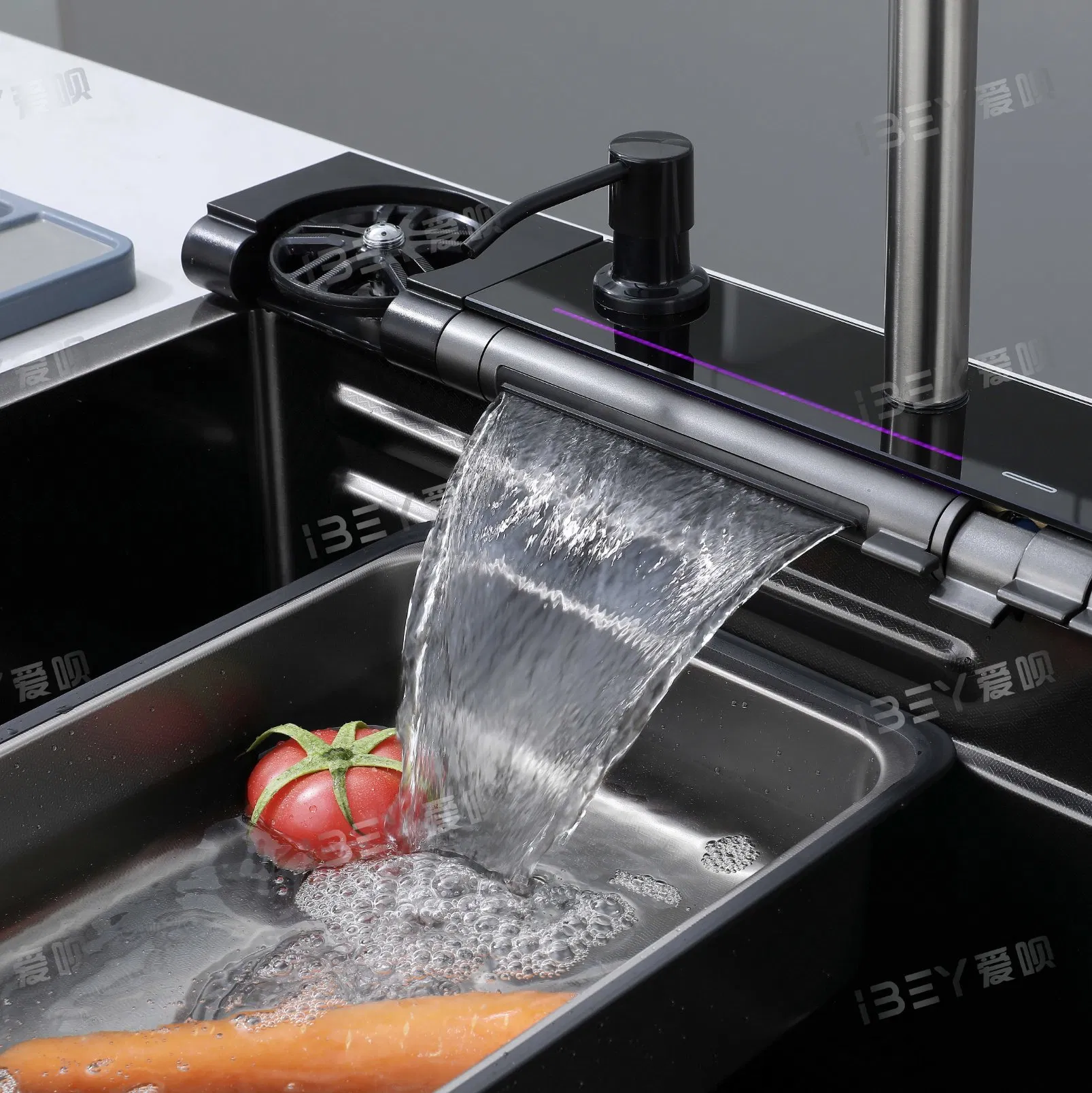 Stainless Steel Sink with Faucet and Cutting Board