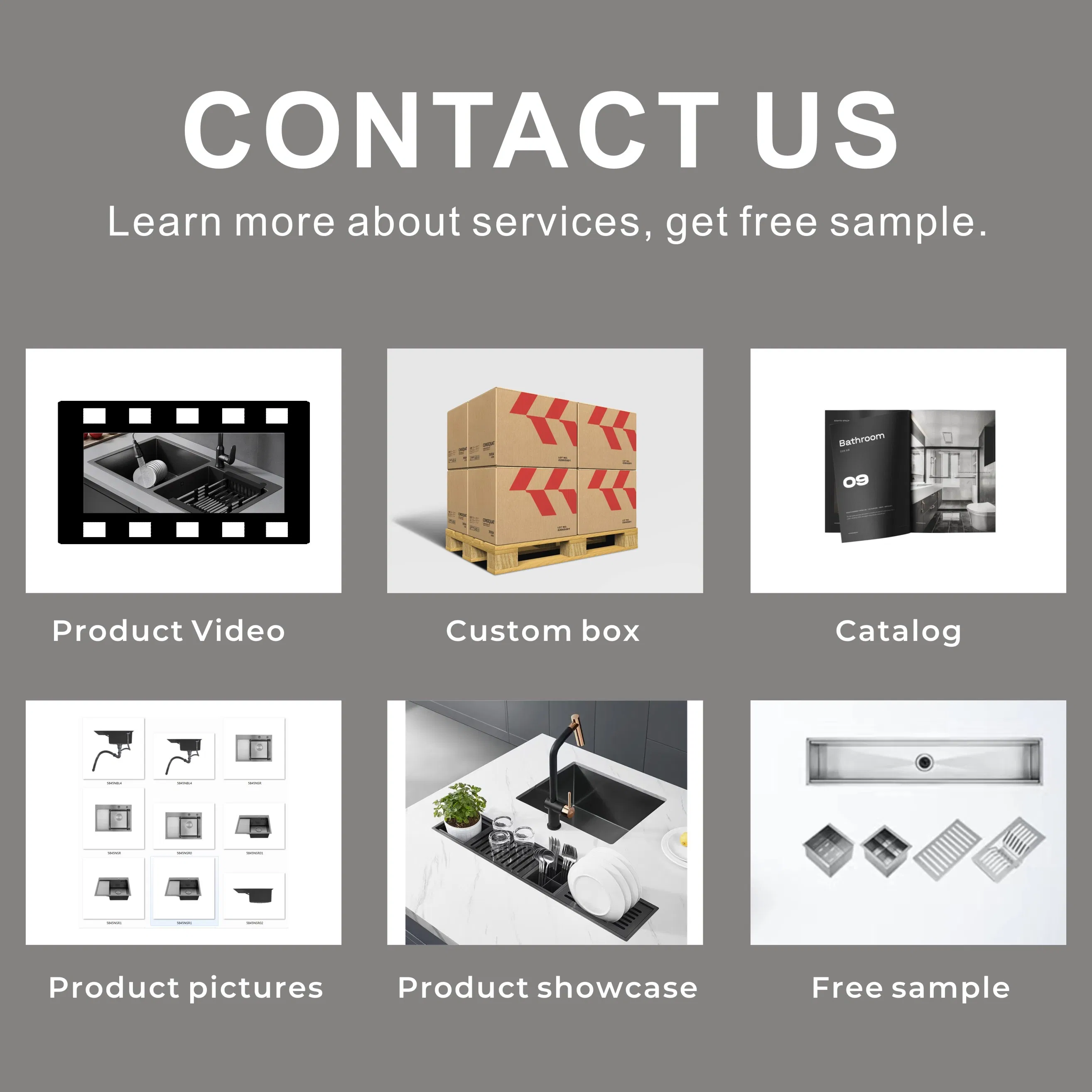 Multifunctional 304 Stainless Steel Handcrafted Sink with Draining Rack and Rectangular Drainboard