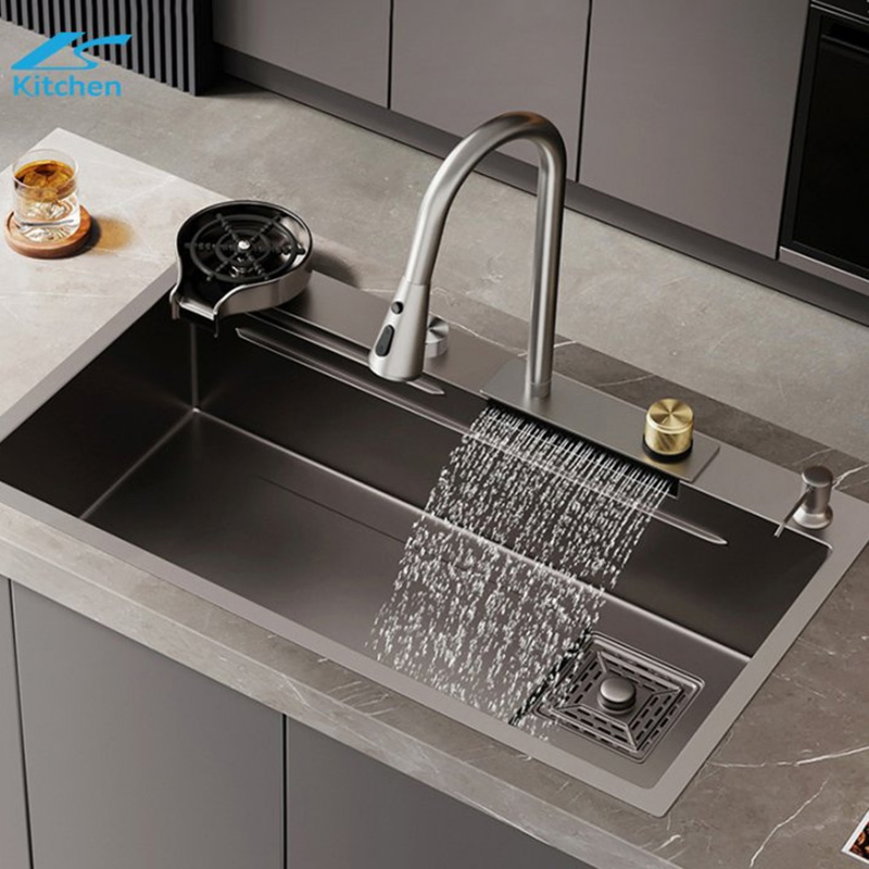 Modern Kitchen Sink 201/304 Stainless Steel Handmade Single Bowl Fregadero De La Cocina with CE Sink Certificate