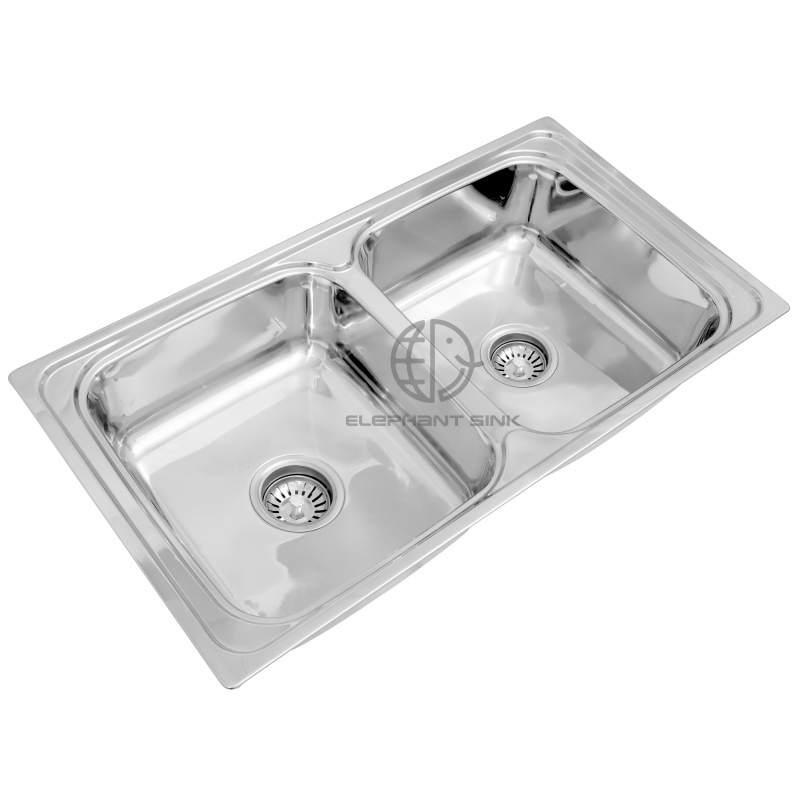 Premium Topmount Stainless Steel Double Bowl Kitchen Sink for Easy Installation