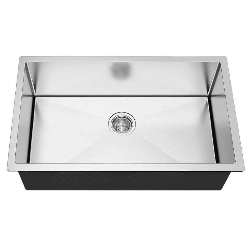 3mm Thickness Thickened Kitchen 304 Commercial Stainless Steel Sink Large Single Sink Undermount Stainless Steel Handmade Sink Kitchen Sink