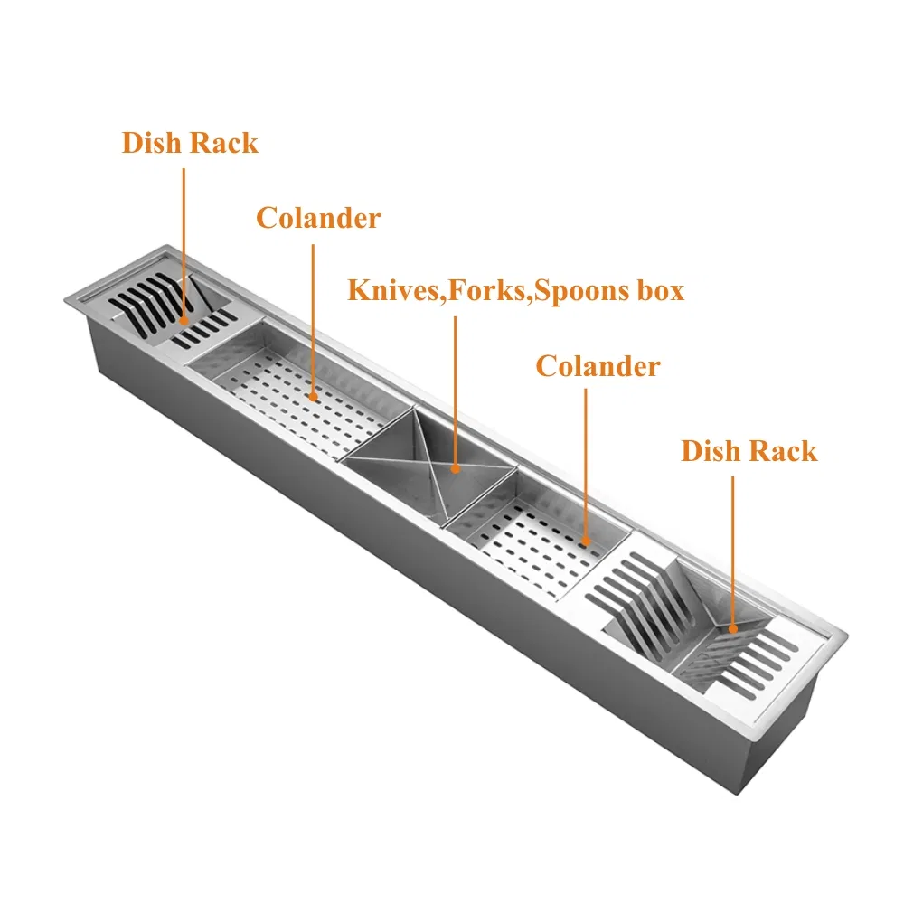 Drop in Topmount Modern Luxury Design Smart Stainless Steel Kitchen Sink Luckyhorse 16 Gauge Workstation Channel C120 Kitchen Sink